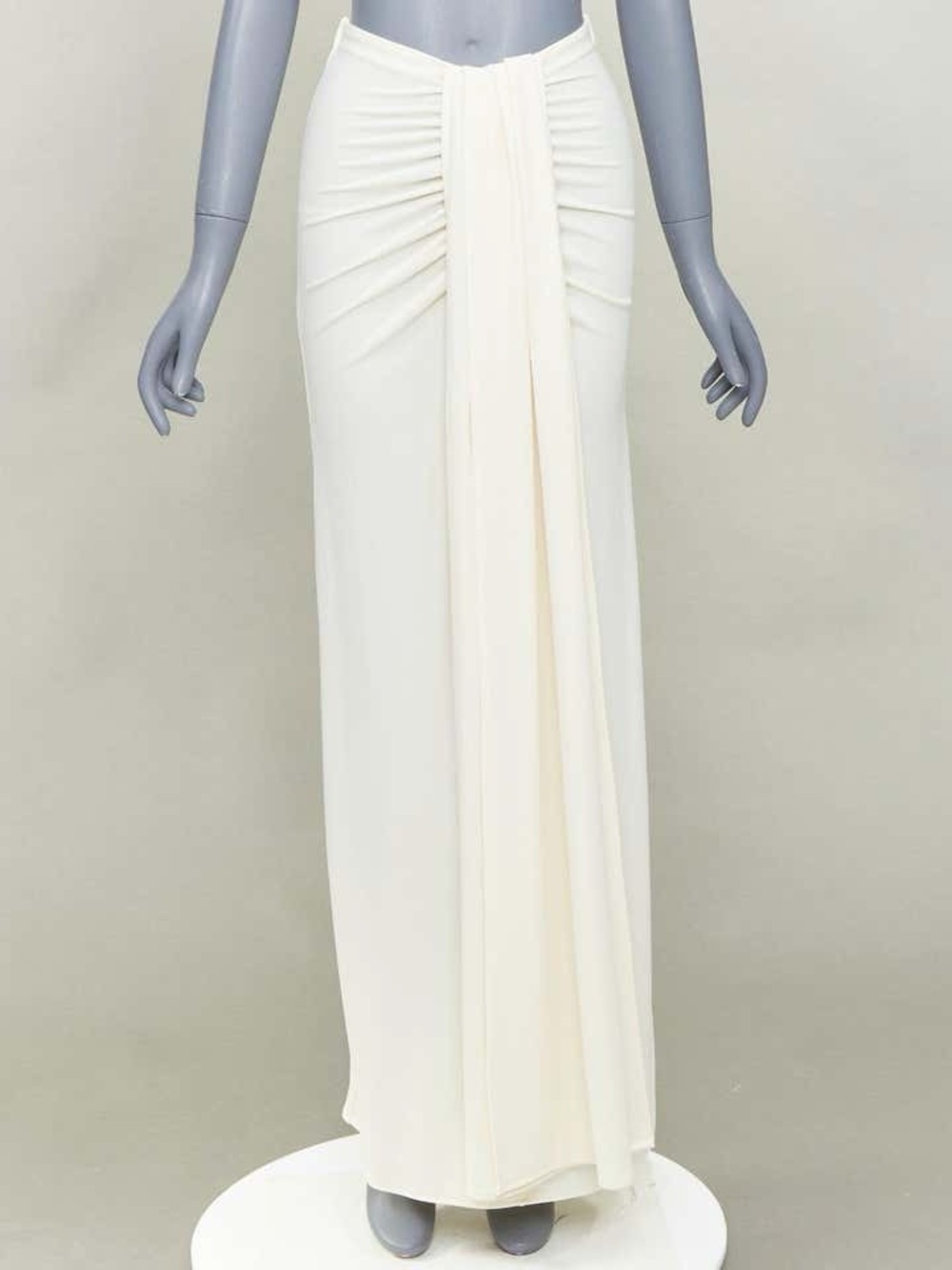 NWT Helsa Matte Jersey Long Goddess Skirt in the Shade Ivory Size Medium - Picture 10 of 11